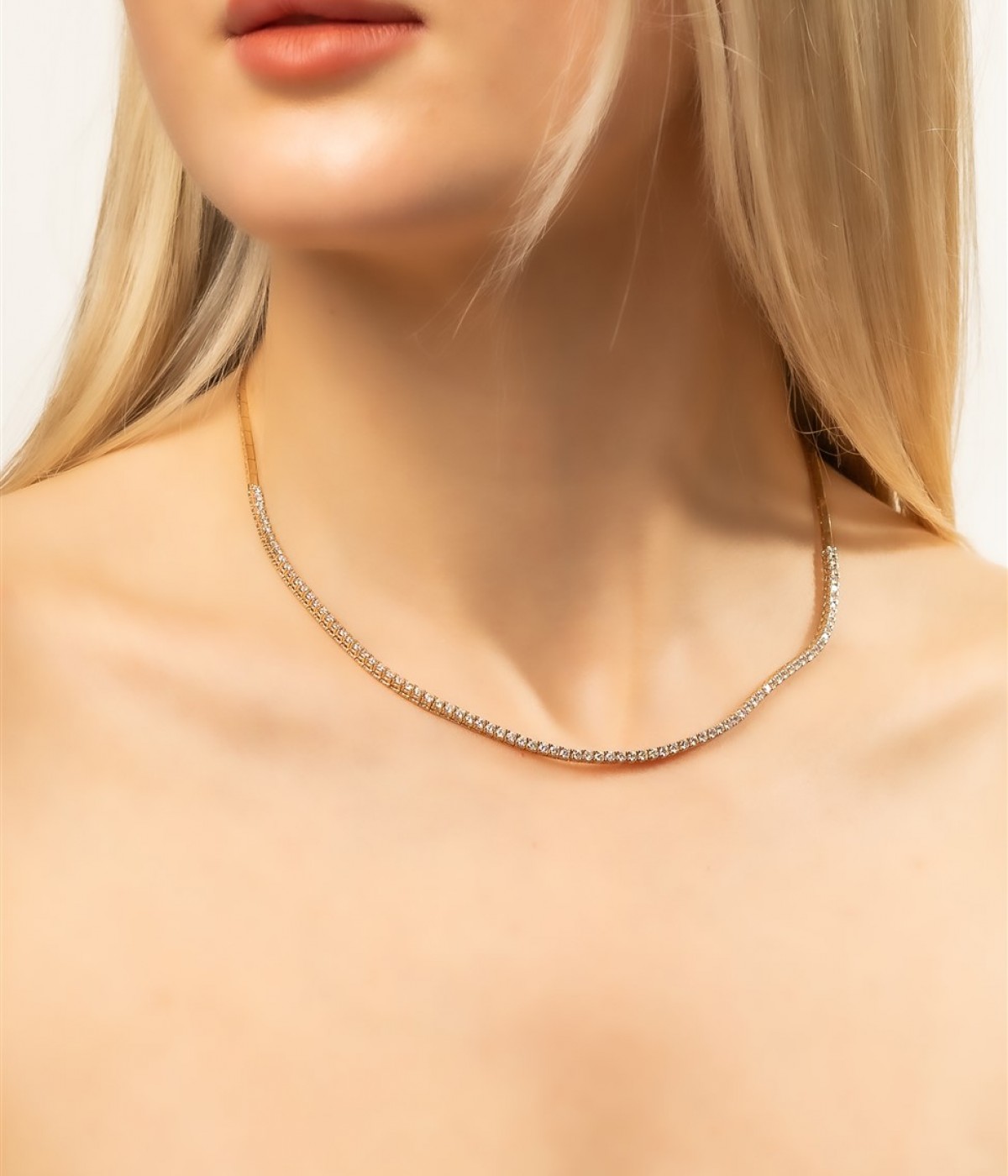 Elegance Diamond Necklace, 2.88 CT Diamond, 14K Gold Necklace